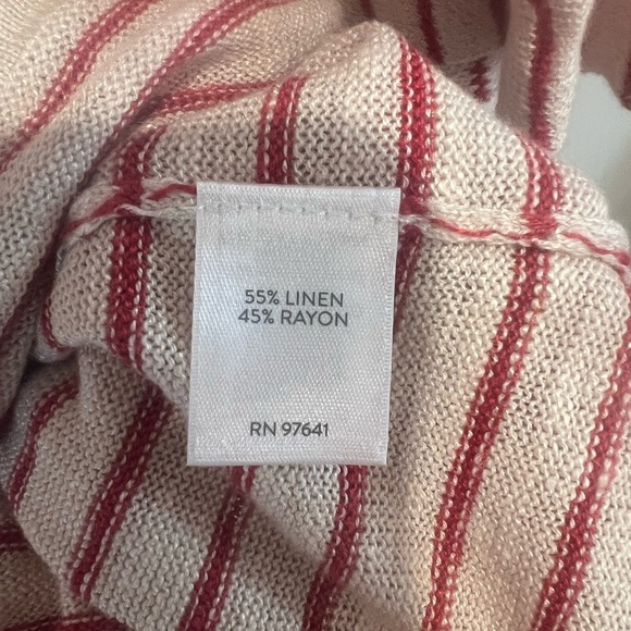 J.Jill Linen Blend Sweater with Flounce Sleeve size XL - Picture 4 of 8